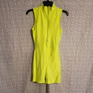 Neon Zip Up Romper